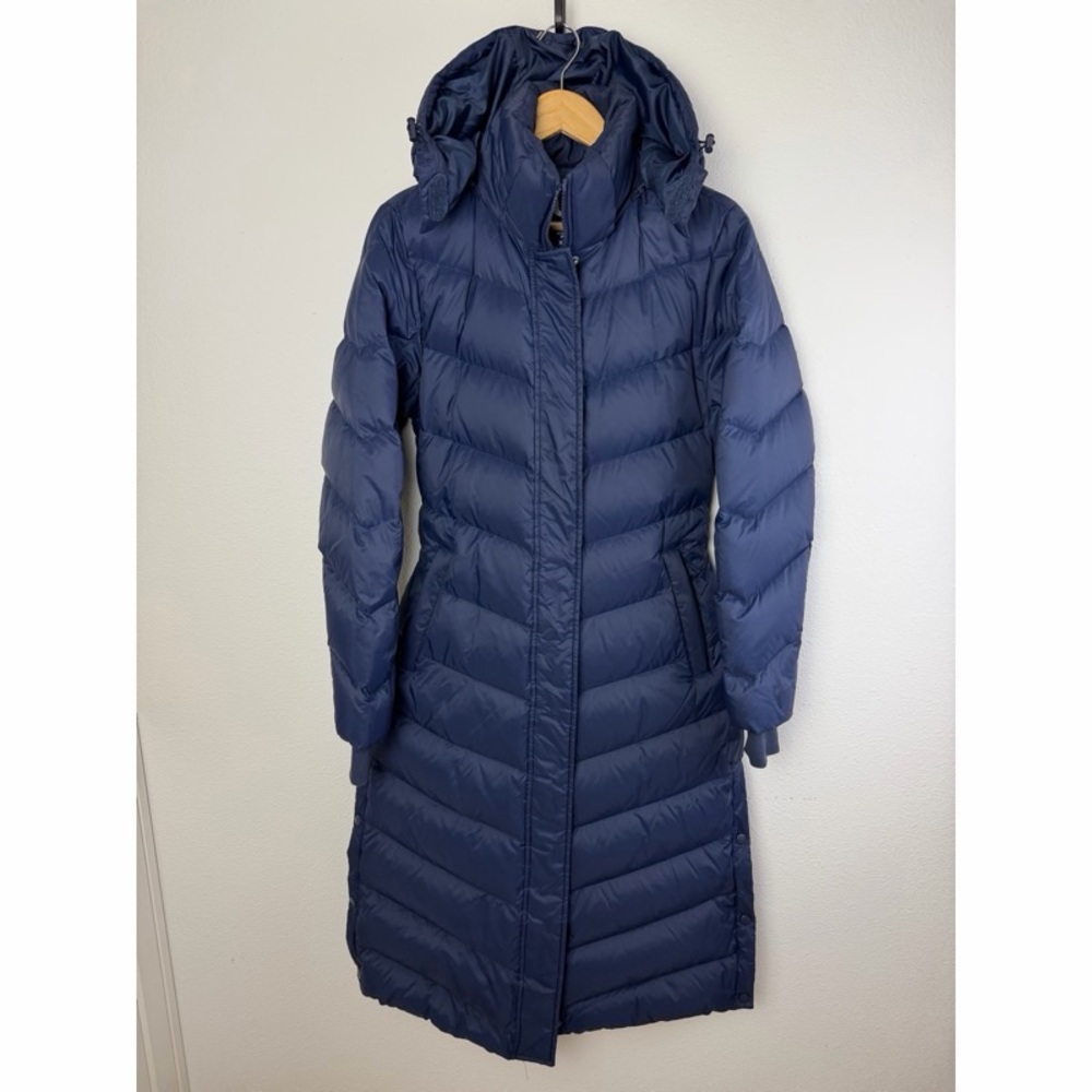 Unisync Alaska Airlines Uniform Belted Puffer Coat Navy Blue Women’s XS